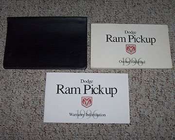 1996 Dodge Ram Truck Owner's Manual Set 1996 Dodge Ram Truck Owner's Manual Set
