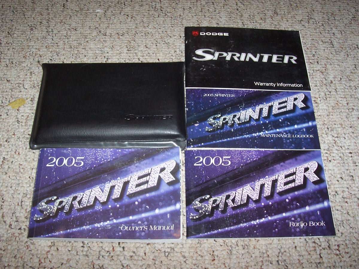 2005 Dodge Sprinter Owner's Operator Manual User Guide Set 2005 Dodge Sprinter Owner's Operator Manual User Guide Set