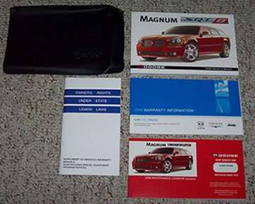 2006 Dodge Magnum SRT8 Owner's Operator Manual User Guide Set 2006 Dodge Magnum SRT8 Owner's Operator Manual User Guide Set
