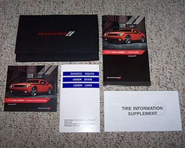 2014 Dodge Challenger Including SRT8 Owner's Operator Manual User Guide Set 2014 Dodge Challenger Including SRT8 Owner's Operator Manual User Guide Set